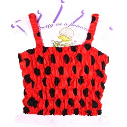 CTP321LD-LADY BUG  SATIN STRETCH TOP